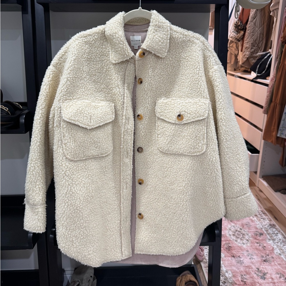 Cream Sherpa Jacket
